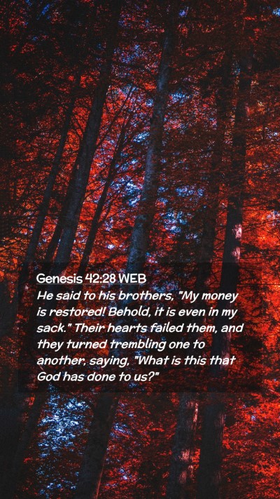 Picture 02 - Genesis 42:28 WEB Mobile Phone Wallpaper - He said to his brothers, 