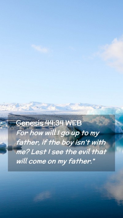 Picture 02 - Genesis 44:34 WEB Mobile Phone Wallpaper - For how will I go up to my father, if the boy - Mobile Bible Verse Wallpaper