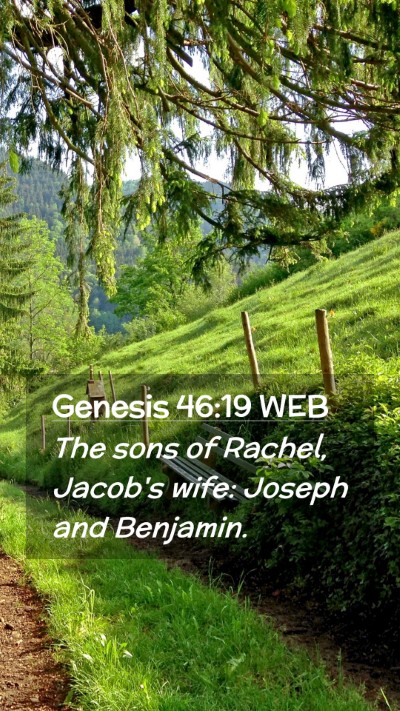 Picture 02 - Genesis 46:19 WEB Mobile Phone Wallpaper - The sons of Rachel, Jacob's wife: Joseph and - Mobile Bible Verse Wallpaper