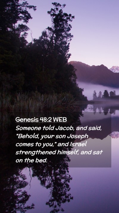 Picture 02 - Genesis 48:2 WEB Mobile Phone Wallpaper - Someone told Jacob, and said, 