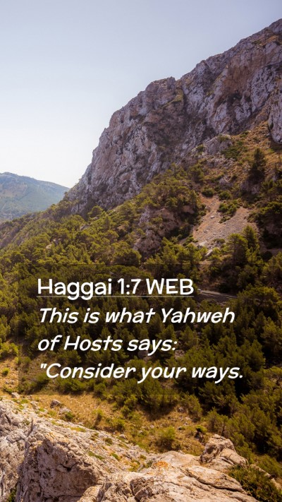 Picture 02 - Haggai 1:7 WEB Mobile Phone Wallpaper - This is what Yahweh of Hosts says: 