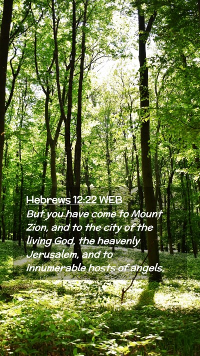Picture 02 - Hebrews 12:22 WEB Mobile Phone Wallpaper - But you have come to Mount Zion, and to the city - Mobile Bible Verse Wallpaper