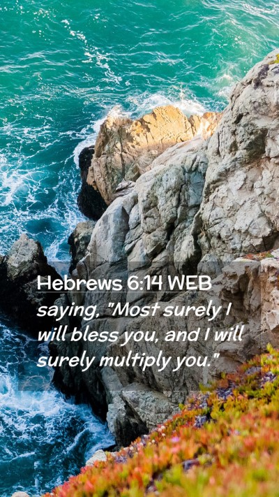 Picture 02 - Hebrews 6:14 WEB Mobile Phone Wallpaper - saying, 