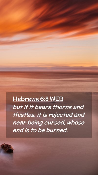 Picture 02 - Hebrews 6:8 WEB Mobile Phone Wallpaper - but if it bears thorns and thistles, it is - Mobile Bible Verse Wallpaper