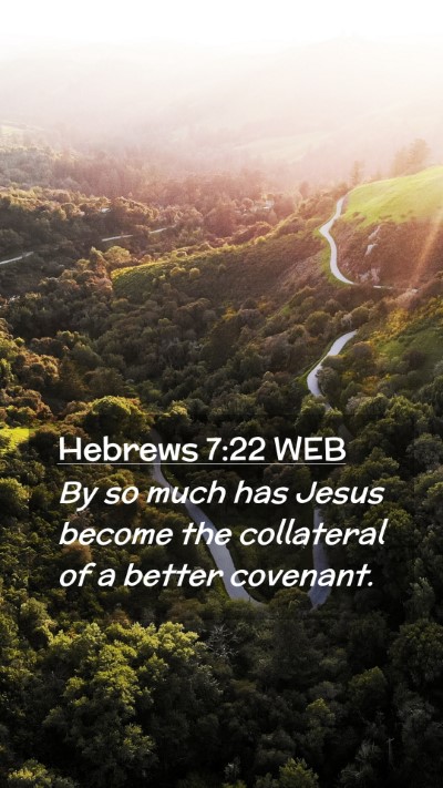 Picture 02 - Hebrews 7:22 WEB Mobile Phone Wallpaper - By so much has Jesus become the collateral of a - Mobile Bible Verse Wallpaper