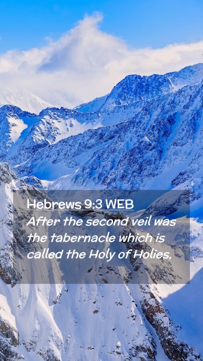 Picture 02 - Hebrews 9:3 WEB Mobile Phone Wallpaper - After the second veil was the tabernacle which is - Mobile Bible Verse Wallpaper