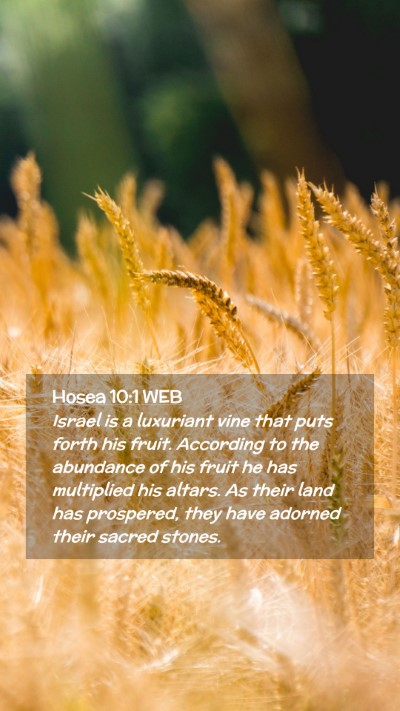 Picture 02 - Hosea 10:1 WEB Mobile Phone Wallpaper - Israel is a luxuriant vine that puts forth his - Mobile Bible Verse Wallpaper