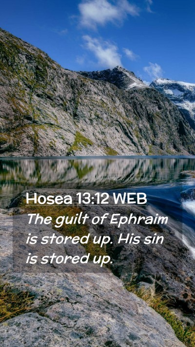 Picture 02 - Hosea 13:12 WEB Mobile Phone Wallpaper - The guilt of Ephraim is stored up. His sin is - Mobile Bible Verse Wallpaper