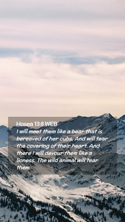 Picture 02 - Hosea 13:8 WEB Mobile Phone Wallpaper - I will meet them like a bear that is bereaved of - Mobile Bible Verse Wallpaper