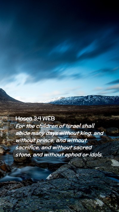 Picture 02 - Hosea 3:4 WEB Mobile Phone Wallpaper - For the children of Israel shall abide many days - Mobile Bible Verse Wallpaper