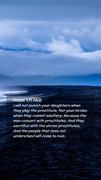Picture 02 - Hosea 4:14 WEB Mobile Phone Wallpaper - I will not punish your daughters when they play - Mobile Bible Verse Wallpaper