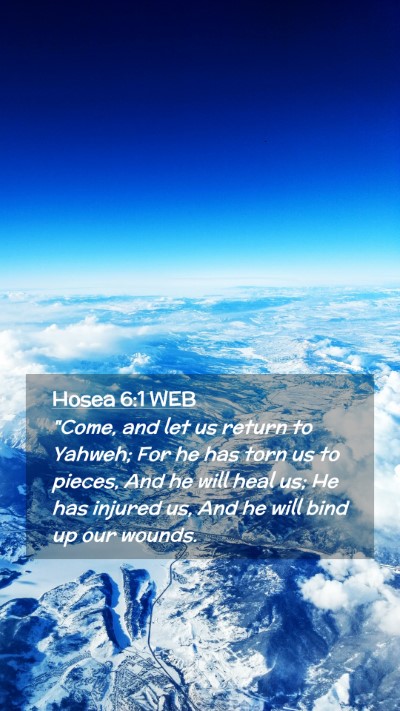 Picture 02 - Hosea 6:1 WEB Mobile Phone Wallpaper - 
