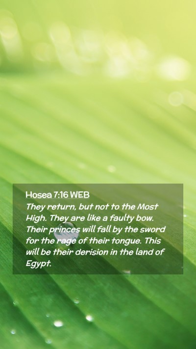 Picture 02 - Hosea 7:16 WEB Mobile Phone Wallpaper - They return, but not to the Most High. They are - Mobile Bible Verse Wallpaper