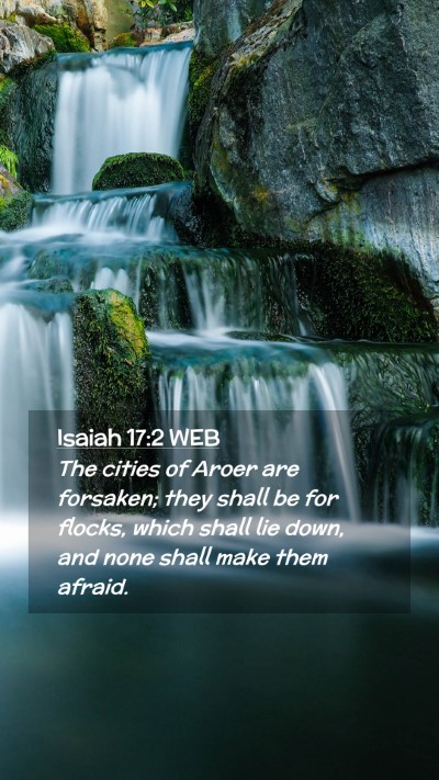 Picture 02 - Isaiah 17:2 WEB Mobile Phone Wallpaper - The cities of Aroer are forsaken; they shall be - Mobile Bible Verse Wallpaper