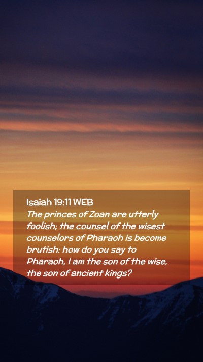Picture 02 - Isaiah 19:11 WEB Mobile Phone Wallpaper - The princes of Zoan are utterly foolish; the - Mobile Bible Verse Wallpaper