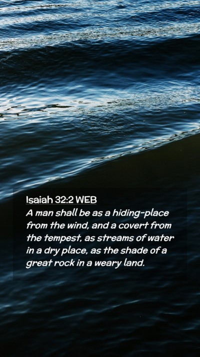 Picture 02 - Isaiah 32:2 WEB Mobile Phone Wallpaper - A man shall be as a hiding-place from the wind, - Mobile Bible Verse Wallpaper
