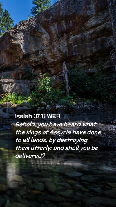 Picture 02 - Isaiah 37:11 WEB Mobile Phone Wallpaper - Behold, you have heard what the kings of Assyria - Mobile Bible Verse Wallpaper
