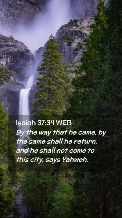 Picture 02 - Isaiah 37:34 WEB Mobile Phone Wallpaper - By the way that he came, by the same shall he - Mobile Bible Verse Wallpaper