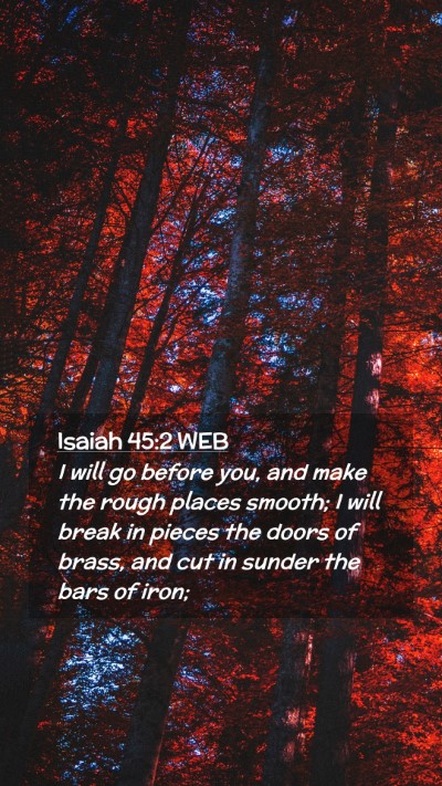 Picture 02 - Isaiah 45:2 WEB Mobile Phone Wallpaper - I will go before you, and make the rough places - Mobile Bible Verse Wallpaper