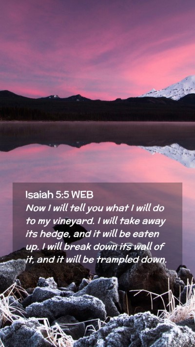 Picture 02 - Isaiah 5:5 WEB Mobile Phone Wallpaper - Now I will tell you what I will do to my - Mobile Bible Verse Wallpaper
