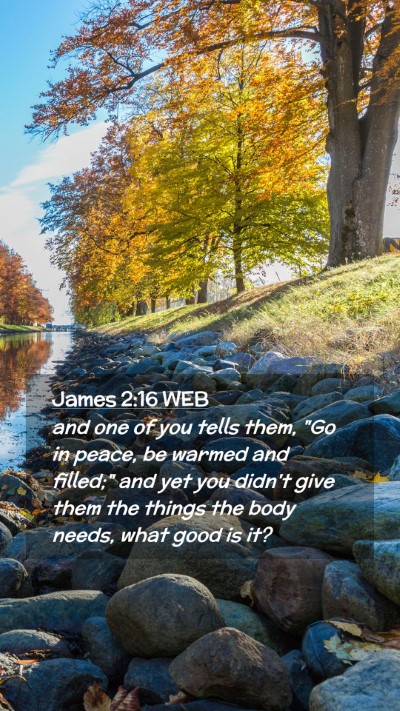 Picture 02 - James 2:16 WEB Mobile Phone Wallpaper - and one of you tells them, 