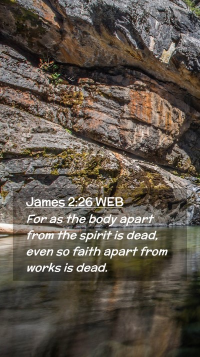 Picture 02 - James 2:26 WEB Mobile Phone Wallpaper - For as the body apart from the spirit is dead, - Mobile Bible Verse Wallpaper