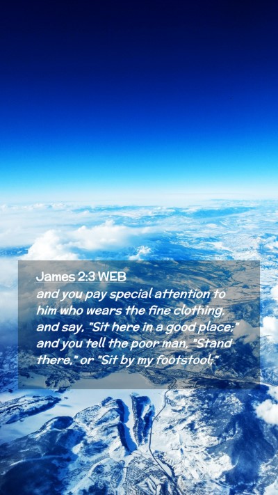 Picture 02 - James 2:3 WEB Mobile Phone Wallpaper - and you pay special attention to him who wears - Mobile Bible Verse Wallpaper
