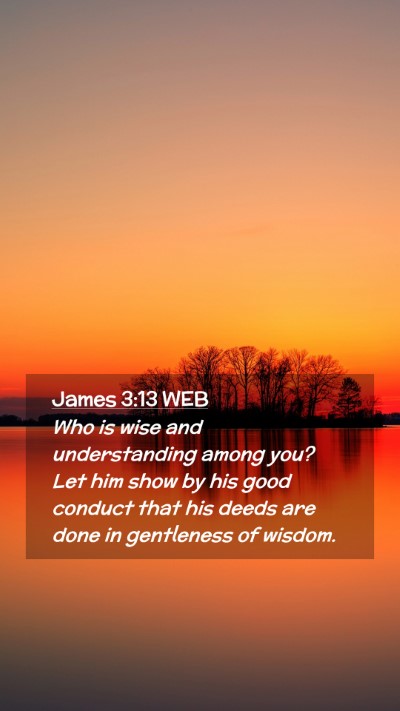 Picture 02 - James 3:13 WEB Mobile Phone Wallpaper - Who is wise and understanding among you? Let him - Mobile Bible Verse Wallpaper