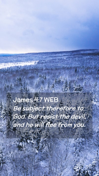 Picture 02 - James 4:7 WEB Mobile Phone Wallpaper - Be subject therefore to God. But resist the - Mobile Bible Verse Wallpaper
