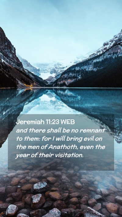 Picture 02 - Jeremiah 11:23 WEB Mobile Phone Wallpaper - and there shall be no remnant to them: for I will - Mobile Bible Verse Wallpaper