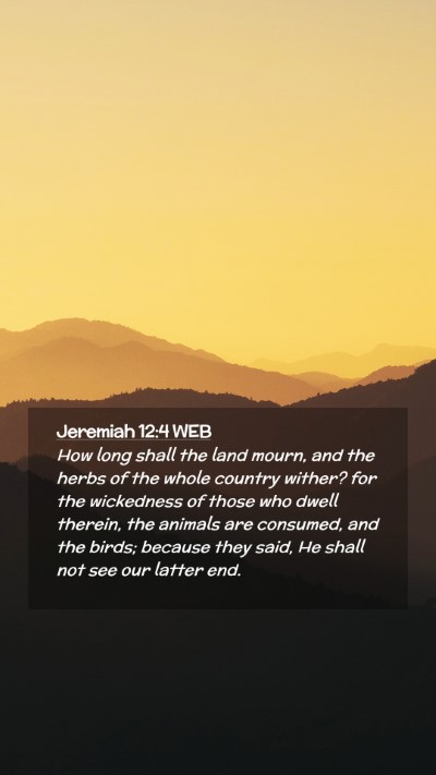 Picture 02 - Jeremiah 12:4 WEB Mobile Phone Wallpaper - How long shall the land mourn, and the herbs of - Mobile Bible Verse Wallpaper
