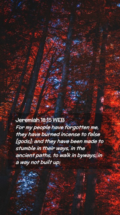 Picture 02 - Jeremiah 18:15 WEB Mobile Phone Wallpaper - For my people have forgotten me, they have burned - Mobile Bible Verse Wallpaper