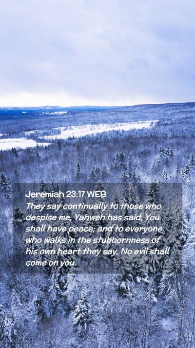 Picture 02 - Jeremiah 23:17 WEB Mobile Phone Wallpaper - They say continually to those who despise me, - Mobile Bible Verse Wallpaper