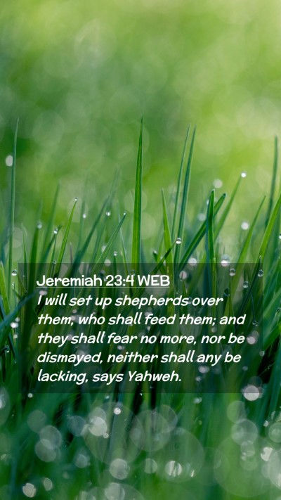 Picture 02 - Jeremiah 23:4 WEB Mobile Phone Wallpaper - I will set up shepherds over them, who shall feed - Mobile Bible Verse Wallpaper