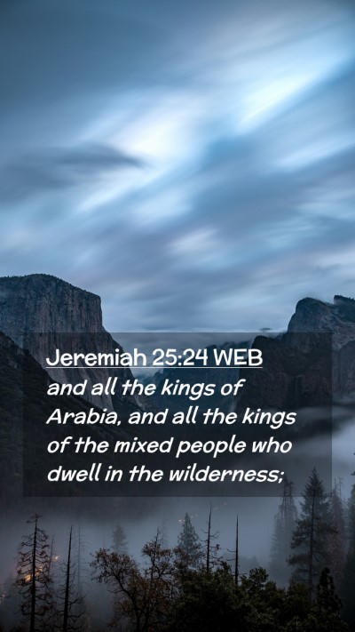 Picture 02 - Jeremiah 25:24 WEB Mobile Phone Wallpaper - and all the kings of Arabia, and all the kings of - Mobile Bible Verse Wallpaper