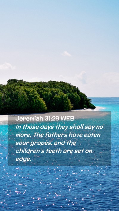 Picture 02 - Jeremiah 31:29 WEB Mobile Phone Wallpaper - In those days they shall say no more, The fathers - Mobile Bible Verse Wallpaper