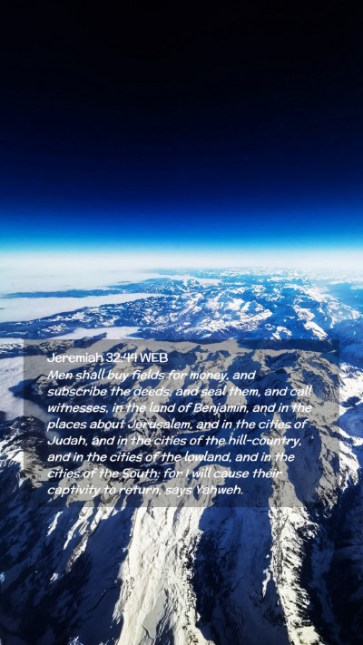 Picture 02 - Jeremiah 32:44 WEB Mobile Phone Wallpaper - Men shall buy fields for money, and subscribe the - Mobile Bible Verse Wallpaper