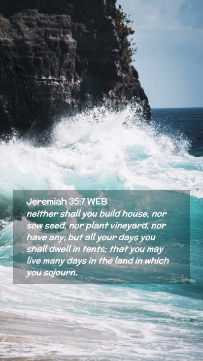 Picture 02 - Jeremiah 35:7 WEB Mobile Phone Wallpaper - neither shall you build house, nor sow seed, nor - Mobile Bible Verse Wallpaper