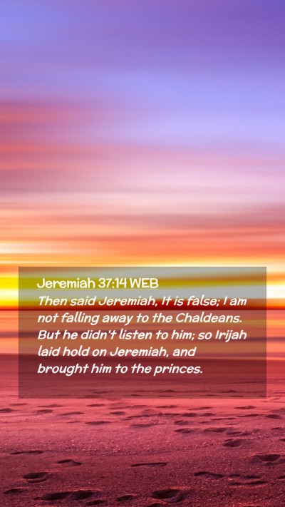 Picture 02 - Jeremiah 37:14 WEB Mobile Phone Wallpaper - Then said Jeremiah, It is false; I am not falling - Mobile Bible Verse Wallpaper