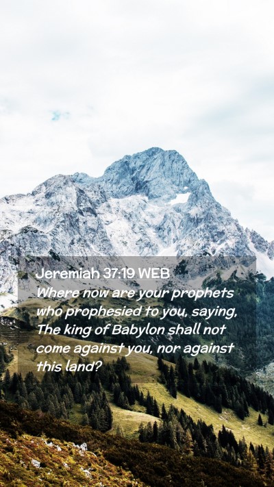 Picture 02 - Jeremiah 37:19 WEB Mobile Phone Wallpaper - Where now are your prophets who prophesied to - Mobile Bible Verse Wallpaper
