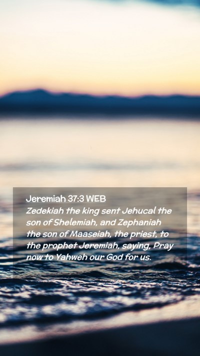 Picture 02 - Jeremiah 37:3 WEB Mobile Phone Wallpaper - Zedekiah the king sent Jehucal the son of - Mobile Bible Verse Wallpaper