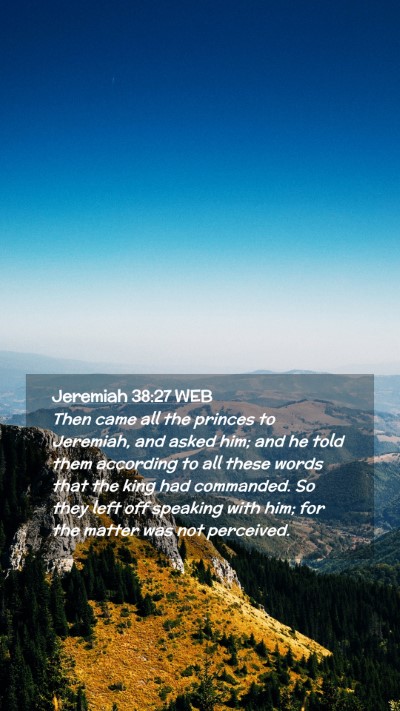 Picture 02 - Jeremiah 38:27 WEB Mobile Phone Wallpaper - Then came all the princes to Jeremiah, and asked - Mobile Bible Verse Wallpaper