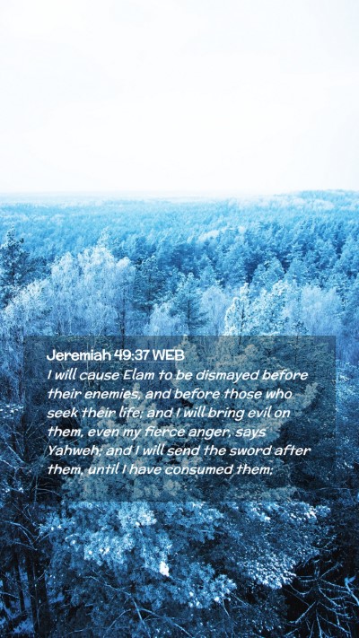 Picture 02 - Jeremiah 49:37 WEB Mobile Phone Wallpaper - I will cause Elam to be dismayed before their - Mobile Bible Verse Wallpaper