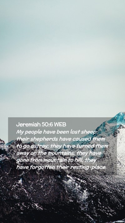Picture 02 - Jeremiah 50:6 WEB Mobile Phone Wallpaper - My people have been lost sheep: their shepherds - Mobile Bible Verse Wallpaper