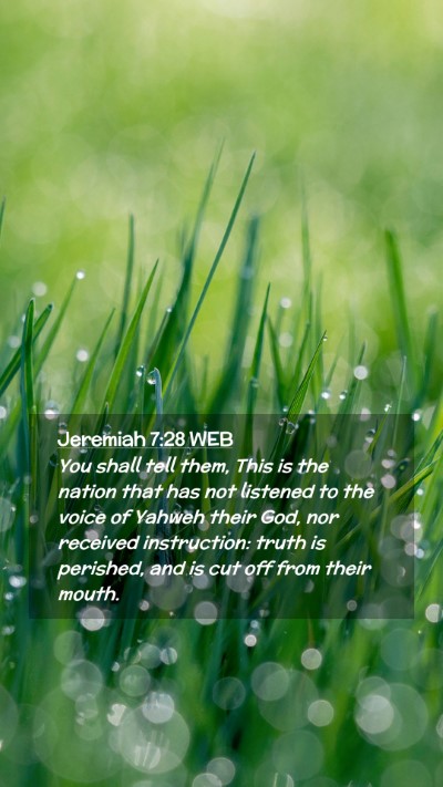 Picture 02 - Jeremiah 7:28 WEB Mobile Phone Wallpaper - You shall tell them, This is the nation that has - Mobile Bible Verse Wallpaper