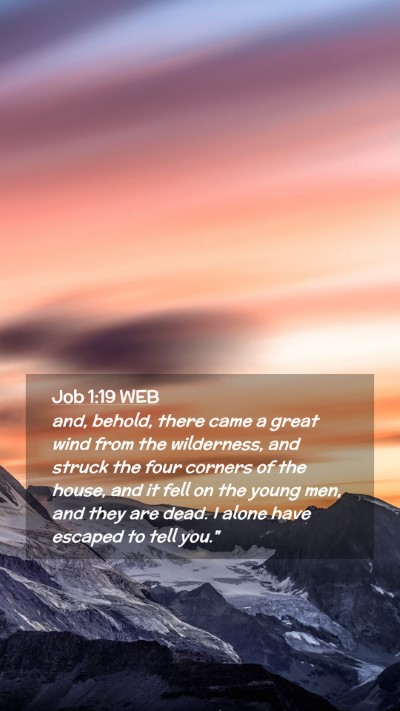 Picture 02 - Job 1:19 WEB Mobile Phone Wallpaper - and, behold, there came a great wind from the - Mobile Bible Verse Wallpaper