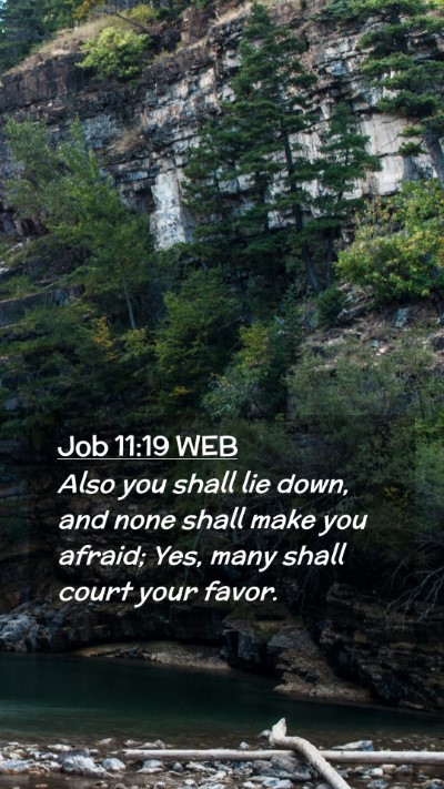 Picture 02 - Job 11:19 WEB Mobile Phone Wallpaper - Also you shall lie down, and none shall make you - Mobile Bible Verse Wallpaper