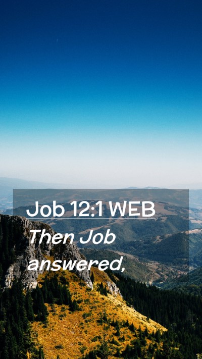 Picture 02 - Job 12:1 WEB Mobile Phone Wallpaper - Then Job - Mobile Bible Verse Wallpaper