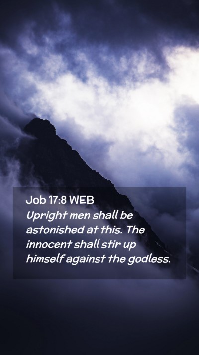 Picture 02 - Job 17:8 WEB Mobile Phone Wallpaper - Upright men shall be astonished at this. The - Mobile Bible Verse Wallpaper