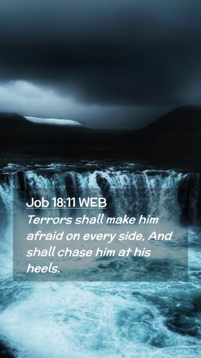 Picture 02 - Job 18:11 WEB Mobile Phone Wallpaper - Terrors shall make him afraid on every side, And - Mobile Bible Verse Wallpaper